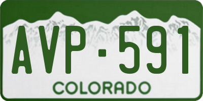 CO license plate AVP591