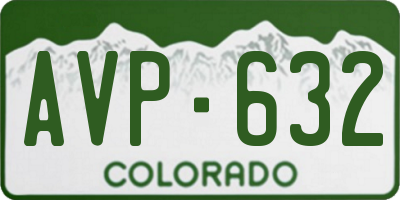 CO license plate AVP632