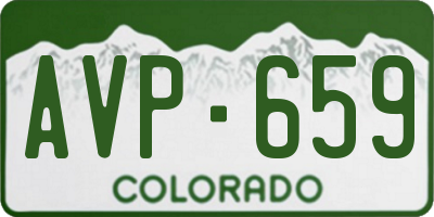 CO license plate AVP659