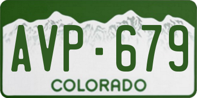 CO license plate AVP679