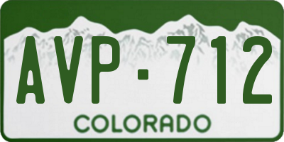 CO license plate AVP712