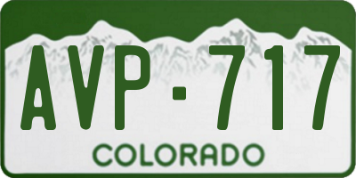 CO license plate AVP717