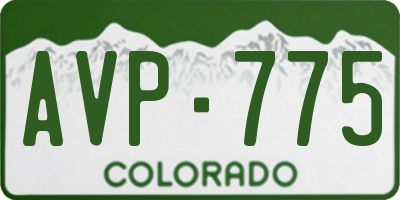 CO license plate AVP775