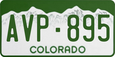 CO license plate AVP895