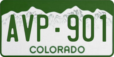 CO license plate AVP901