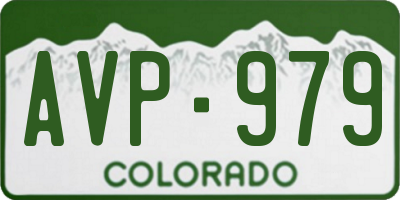 CO license plate AVP979