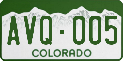 CO license plate AVQ005