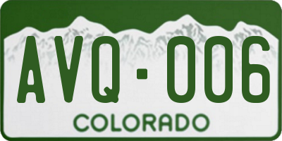 CO license plate AVQ006