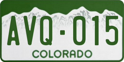 CO license plate AVQ015