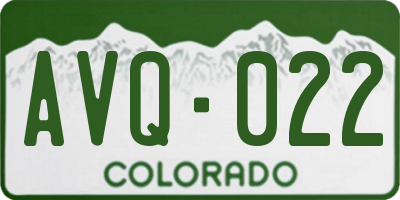 CO license plate AVQ022