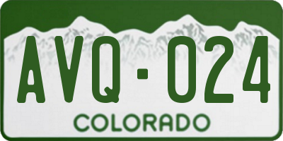 CO license plate AVQ024