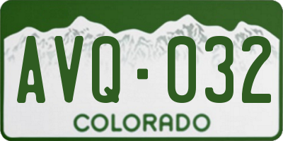 CO license plate AVQ032
