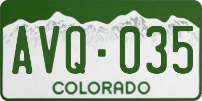 CO license plate AVQ035