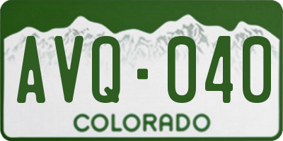 CO license plate AVQ040