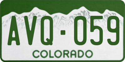 CO license plate AVQ059
