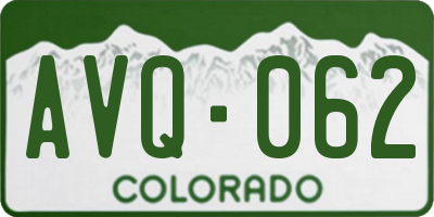 CO license plate AVQ062