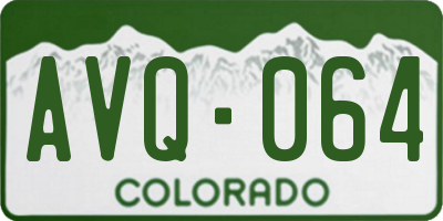 CO license plate AVQ064