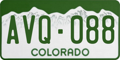 CO license plate AVQ088