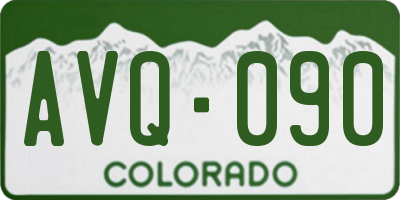 CO license plate AVQ090
