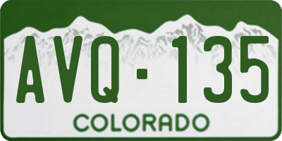 CO license plate AVQ135