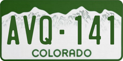 CO license plate AVQ141