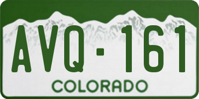 CO license plate AVQ161