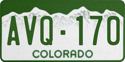 CO license plate AVQ170
