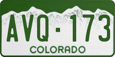 CO license plate AVQ173