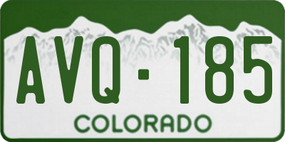 CO license plate AVQ185