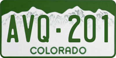 CO license plate AVQ201