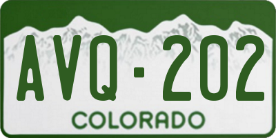 CO license plate AVQ202
