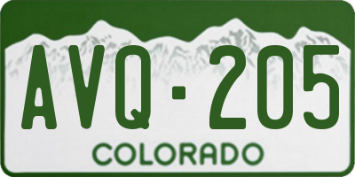 CO license plate AVQ205