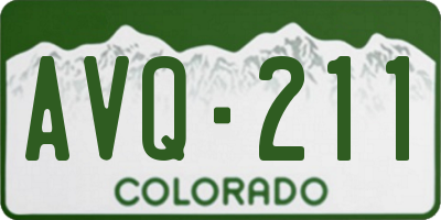 CO license plate AVQ211