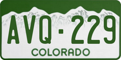 CO license plate AVQ229