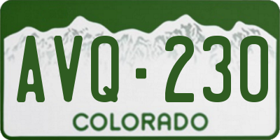 CO license plate AVQ230
