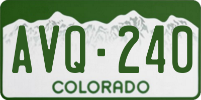 CO license plate AVQ240