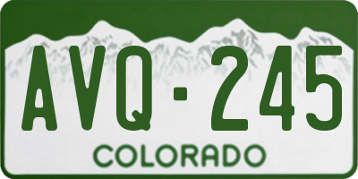 CO license plate AVQ245