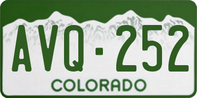 CO license plate AVQ252