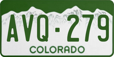 CO license plate AVQ279