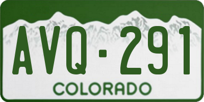 CO license plate AVQ291