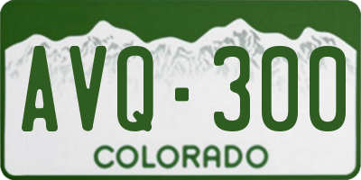 CO license plate AVQ300