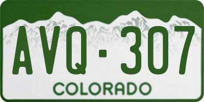 CO license plate AVQ307