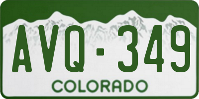 CO license plate AVQ349