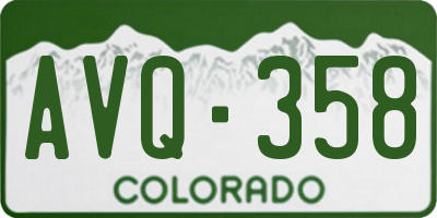 CO license plate AVQ358