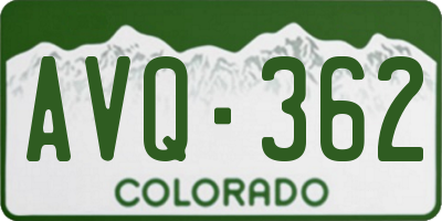 CO license plate AVQ362