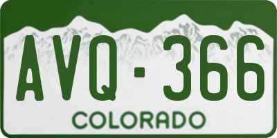 CO license plate AVQ366