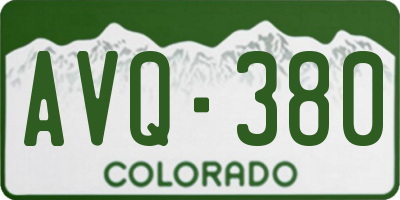 CO license plate AVQ380