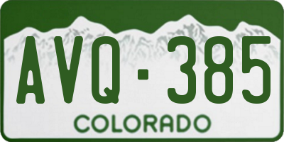 CO license plate AVQ385