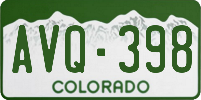 CO license plate AVQ398