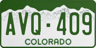 CO license plate AVQ409